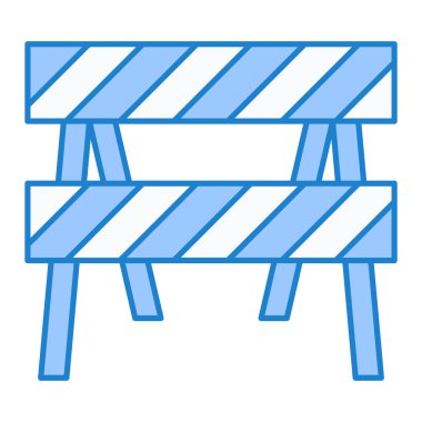 Beyaz arkaplanda bariyer simgesi izole edildi