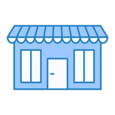 dükkan ikonu. Web için alışveriş vektörü simgelerinin özet çizimi
