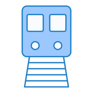 tren. Web simgesi basit illüstrasyon