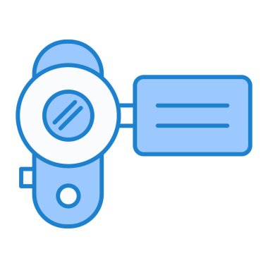 CCTV kamera ikon vektörü. İnce çizgi işareti. İzole edilmiş kontür sembolü gösterimi