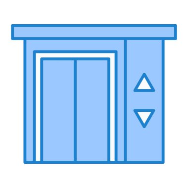 Mavi kapı simgesinin vektör illüstrasyonu