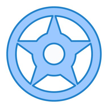 Tekerlek simgesi. Web için basit vites vektör simgeleri çizimi