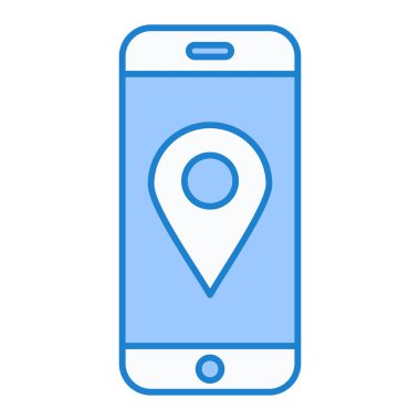 Cep telefonu simgesi, vektör illüstrasyonu