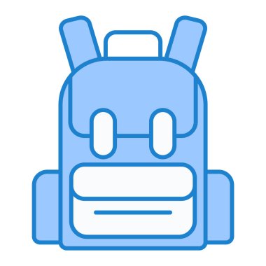 sırt çantası simgesi vektör illüstrasyonu