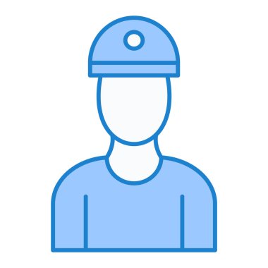 Polis memuru ikon vektör illüstrasyonu