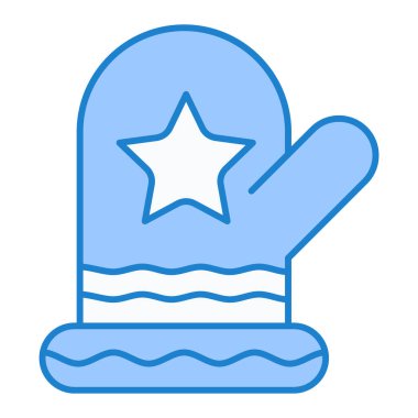 Noel eldiven simge vektör çizim