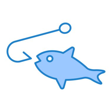 balık kancası ikon vektör çizimi tasarımı