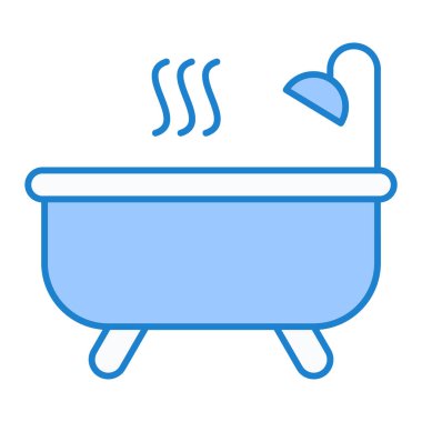 Küvet ikonu vektör illüstrasyonu