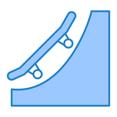 Kaykay simgesi vektör illüstrasyonu