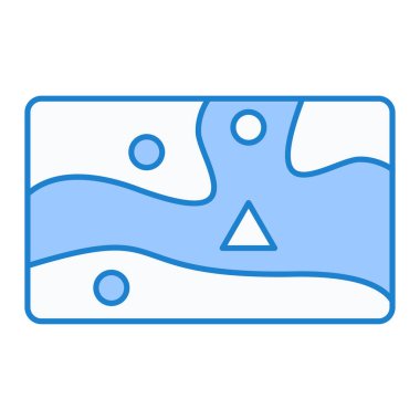 Bir harita simgesinin vektör illüstrasyonu