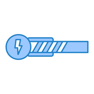 Ağ ve mobil uygulama tasarımınız için beyaz arkaplanda izole edilmiş pil simgesi vektörü, güç logosu konsepti