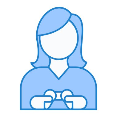 avatar kadın saç stili vektör çizimi tasarımı ile