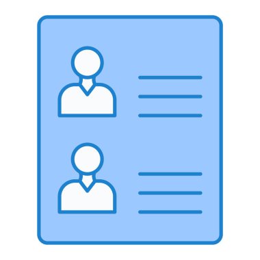 Kimlik kartı simgesi, vektör illüstrasyonu