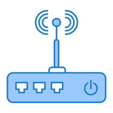 anten, yönlendirici, kablosuz, modem simgesi. vektör illüstrasyonu