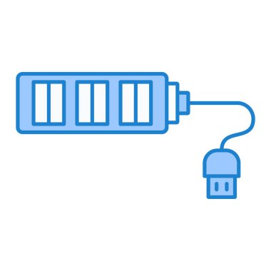 usb kablo simgesi vektörü. İnce çizgi işareti. izole edilmiş sınır sembolü çizimi