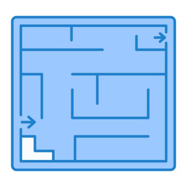 Mimar planının vektör simgesi tasarımı