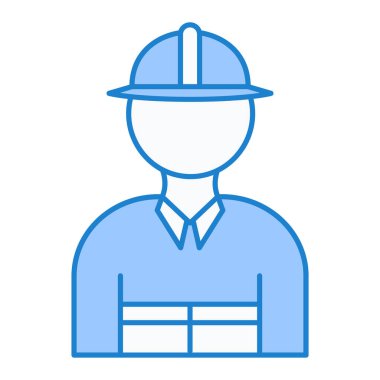 Yapıcı simgesi vektörü beyaz arkaplanda izole edildi, işçi imzası