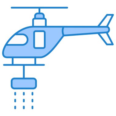 Helikopter. Web simgesi basit illüstrasyon