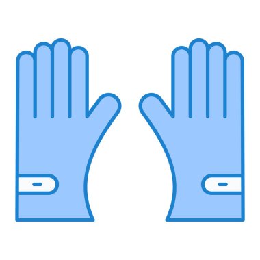 Eldiven simgesi vektör illüstrasyonu