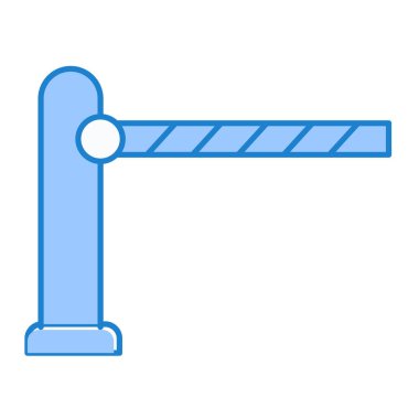 beyaz arkaplanda izole edilmiş bariyer simgesi vektörü Web ve mobil uygulama tasarımı, yol işareti, doğrusal konsept