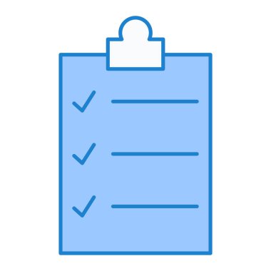 Kontrol listesi simgesi. Web için basit pano vektör simgeleri çizimi