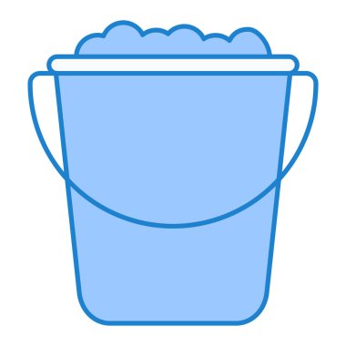 Kova ikonu. Web tasarımı için su kabı vektör simgelerinin basit çizimi