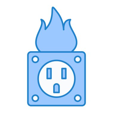 Bir ateş simgesinin vektör illüstrasyonu