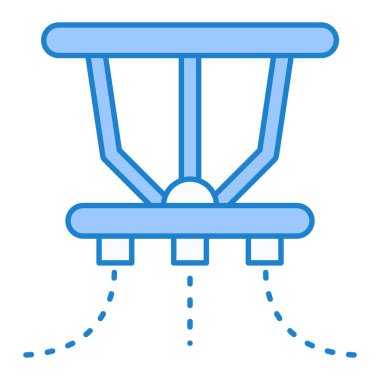 Mavi çizgi simgesi. vektör illüstrasyonu