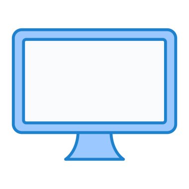 Monitör. Web simgesi basit illüstrasyon