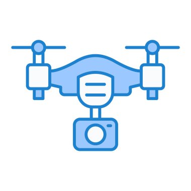 İHA vektör simgesi. düz biçim illüstrasyonu. 