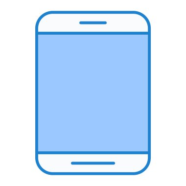 Akıllı telefon aygıtı simgesi. Web için cep telefonu vektör simgelerinin düz çizimi