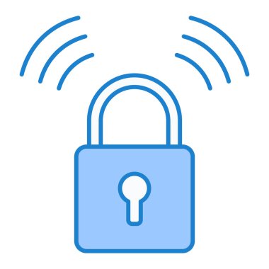 asma kilit ikon vektör çizimi