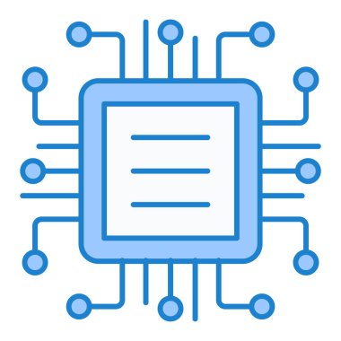 Çip. Web simgesi basit illüstrasyon