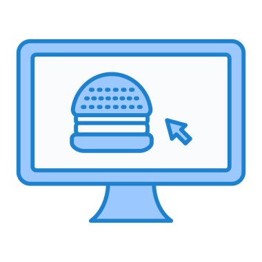 fast food ikonu vektör illüstrasyonu