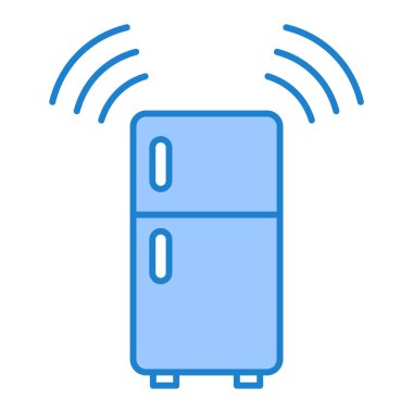 Buzdolabı. Web simgesi vektör illüstrasyonu