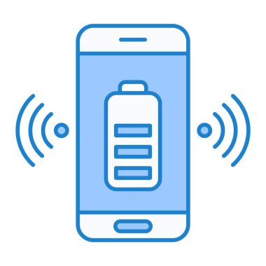 Cep telefonu ikonlu akıllı telefon. vektör illüstrasyonu