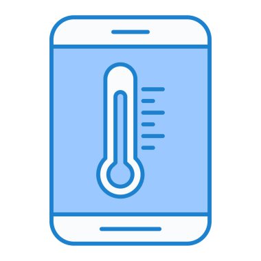 Sıcaklık simgesi vektör tasarımlı termometre