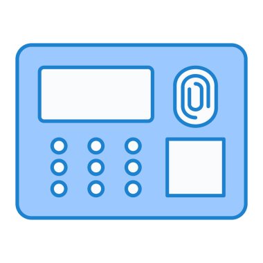 Hesap makinesi simgesi. Taslak telefon vektör çizimi. beyaz arkaplanda izole