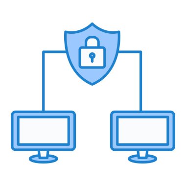 asma kilit ve kilit vektör illüstrasyon tasarımına sahip güvenlik sistemi