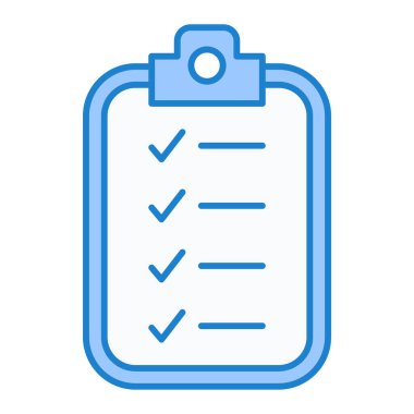 Kontrol listesi. Web simgesi basit tasarım