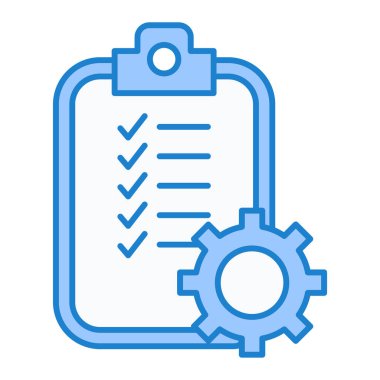 Liste simgesi ve vektör illüstrasyonlu pano