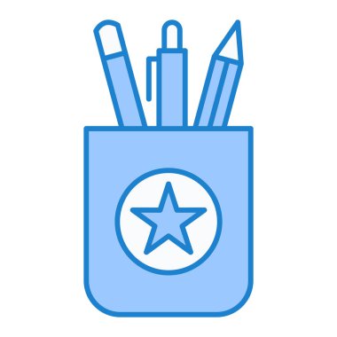 Okul malzemeleri. Basit resimleme