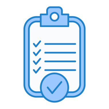 Kontrol listesi. Web simgesi basit illüstrasyon