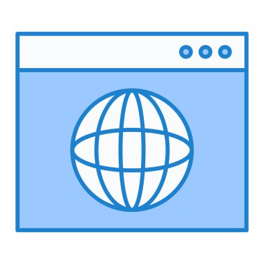 tarayıcı pencere simgesi vektör illüstrasyonu