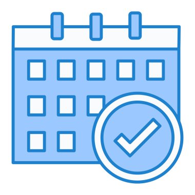 Takvim simgesi. Web için tarih vektör simgelerinin basit illüstrasyonu