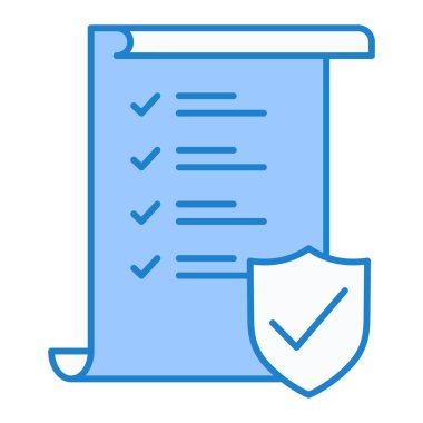 belge simgesi. Web için kontrol listesi vektör simgelerinin basit çizimi