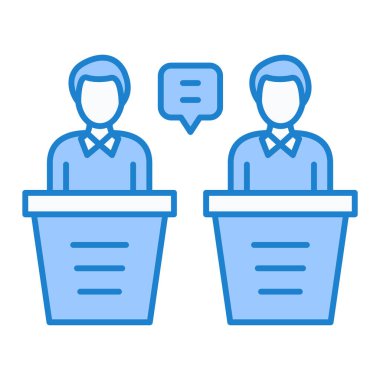 İş insanları ince çizgi simgesini yönetir