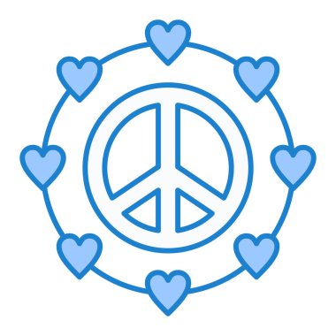 aşk vektör çizgisi simgesi