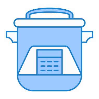 Tencere ikonu. Web için mutfak sobası vektör simgelerinin taslağı