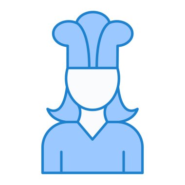 Şef Avatar ikon vektörü. Yemek şapkası tabelası. izole edilmiş sembol çizimi
